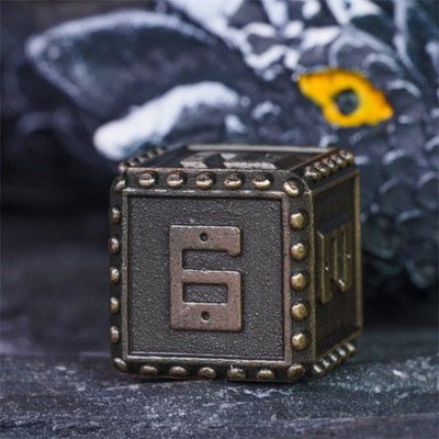 Brigandine Armor: Bronze - Metal RPG Dice Set Metal Dice Foam Brain Games