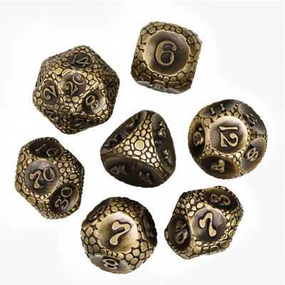 Dragonstone: Bronze -  Metal RPG Dice Set Metal Dice Foam Brain Games