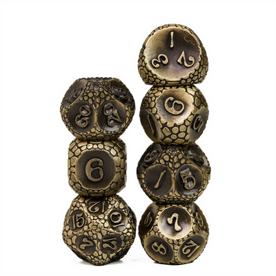 Dragonstone: Bronze -  Metal RPG Dice Set Metal Dice Foam Brain Games