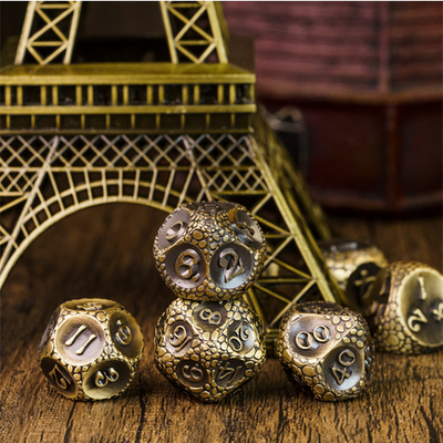 Dragonstone: Bronze -  Metal RPG Dice Set Metal Dice Foam Brain Games