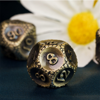 Dragonstone: Bronze -  Metal RPG Dice Set Metal Dice Foam Brain Games