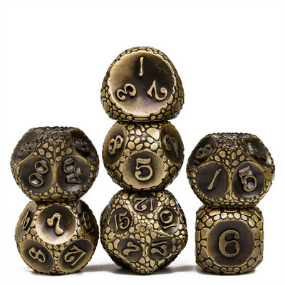 Dragonstone: Bronze -  Metal RPG Dice Set Metal Dice Foam Brain Games