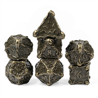 Kraken Jewels: Bronze - Metal RPG Dice Set Metal Dice Foam Brain Games