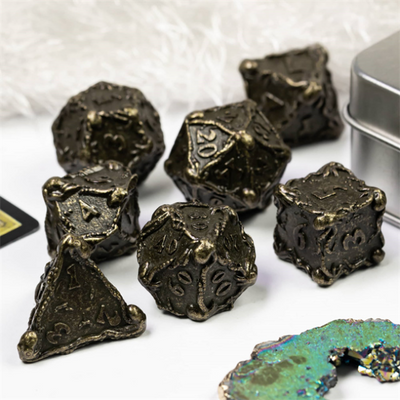Kraken Jewels: Bronze - Metal RPG Dice Set Metal Dice Foam Brain Games