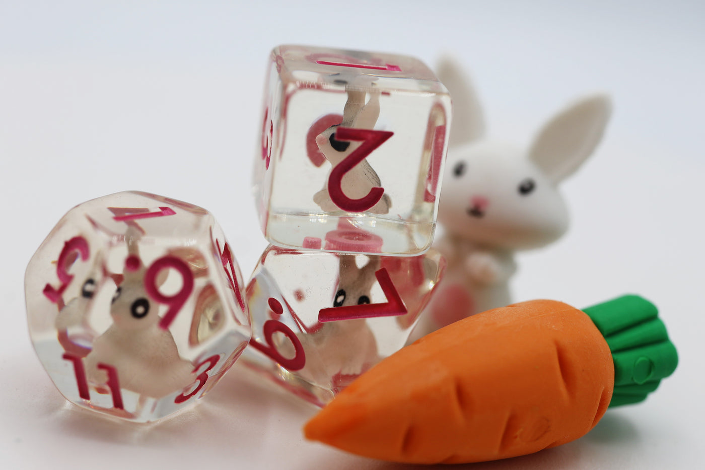 Backyard Bunny RPG Dice Set Plastic Dice Foam Brain Games