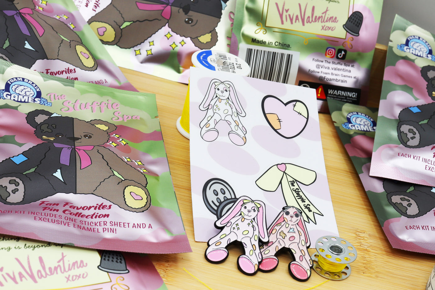 Foam Brain x Stuffie Spa: Fan Favorites Enamel Pin Foam Brain Games