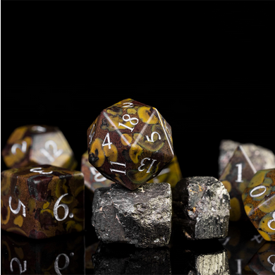 Camouflage - Gemstone Engraved with Silver Stone Dice Foam Brain Games