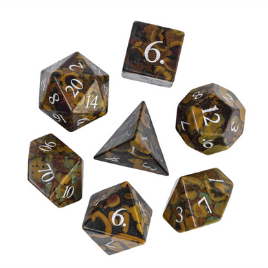Camouflage - Gemstone Engraved with Silver Stone Dice Foam Brain Games