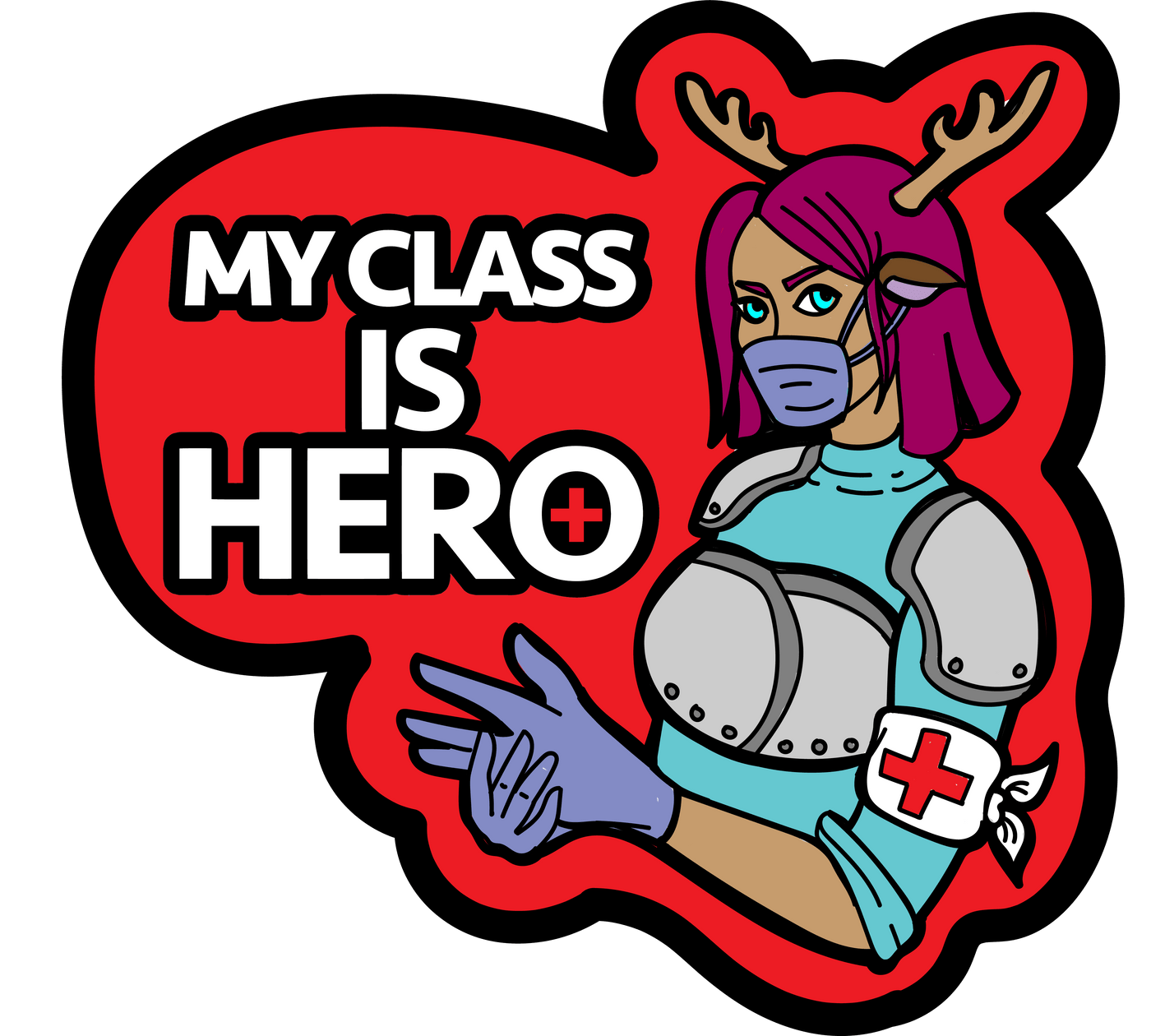 My Class Is Hero Sticker  Foam Brain Games