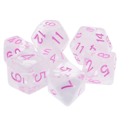 Cloudy Passion RPG Dice Set Plastic Dice Foam Brain Games