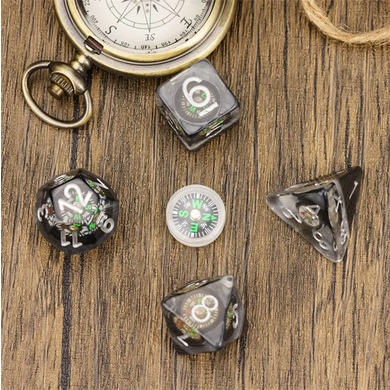 Compass RPG Dice Set Plastic Dice Foam Brain Games