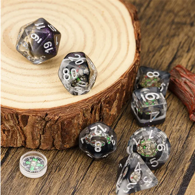 Compass RPG Dice Set Plastic Dice Foam Brain Games