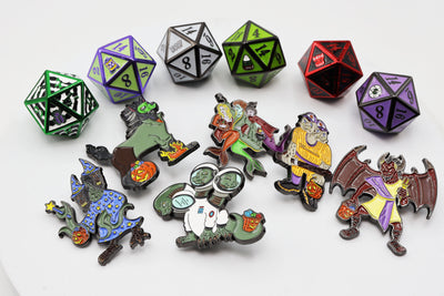 Mystery Loot: Trick or Treat 2 Metal Dice Foam Brain Games