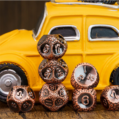 Dragonstone: Copper - Metal RPG Dice Set Metal Dice Foam Brain Games