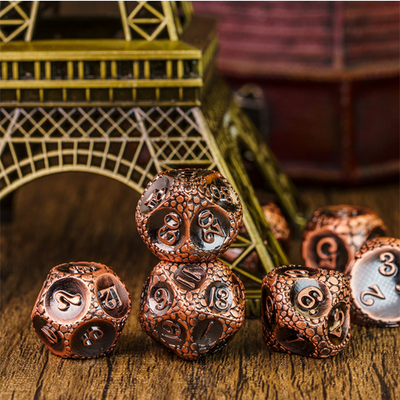 Dragonstone: Copper - Metal RPG Dice Set Metal Dice Foam Brain Games