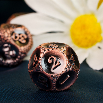 Dragonstone: Copper - Metal RPG Dice Set Metal Dice Foam Brain Games