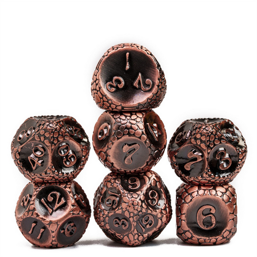 Dragonstone: Copper - Metal RPG Dice Set Metal Dice Foam Brain Games