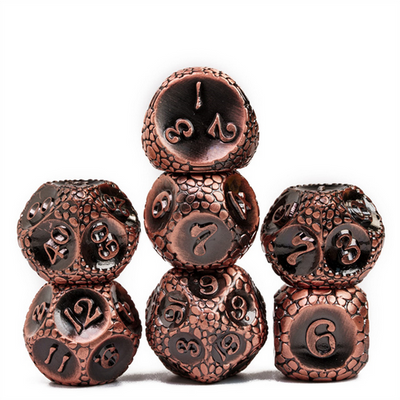 Dragonstone: Copper - Metal RPG Dice Set Metal Dice Foam Brain Games