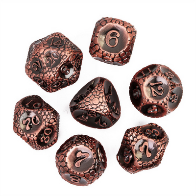 Dragonstone: Copper - Metal RPG Dice Set Metal Dice Foam Brain Games