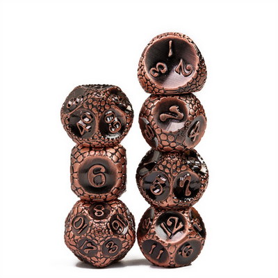 Dragonstone: Copper - Metal RPG Dice Set Metal Dice Foam Brain Games