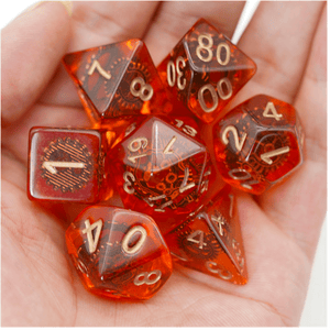 Copper Gears RPG Dice Set Plastic Dice Foam Brain Games