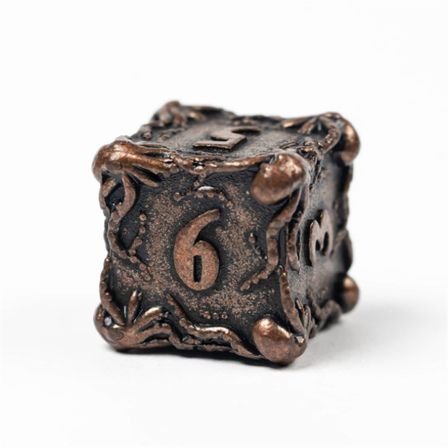 Kraken Jewels: Copper - Metal RPG Dice Set Metal Dice Foam Brain Games