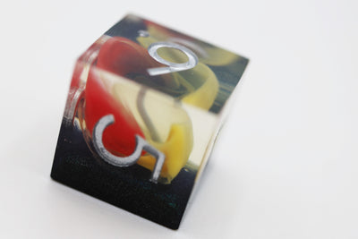 Sharp Edge Resin RPG Dice Set - Coral Snake Plastic Dice Foam Brain Games