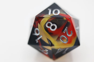 Sharp Edge Resin RPG Dice Set - Coral Snake Plastic Dice Foam Brain Games
