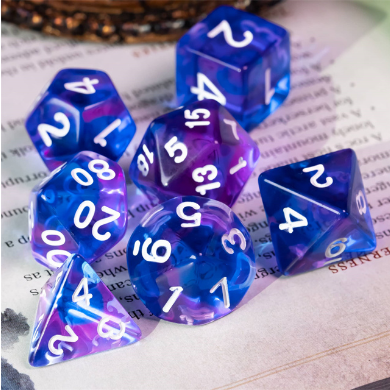 Crystal Dream RPG Dice Set Plastic Dice Foam Brain Games