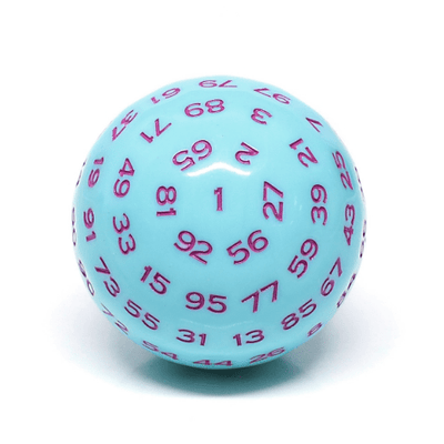 45mm D100 - Blue Jay Plastic Dice Foam Brain Games