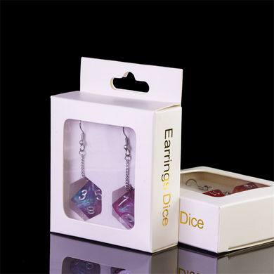 D10 Galaxy Earrings: Purple & Red Jewelry Foam Brain Games