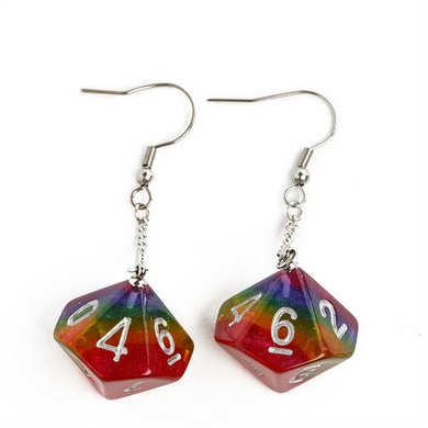 D10 Earrings: Glitter Rainbow Jewelry Foam Brain Games