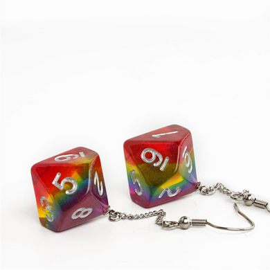 D10 Earrings: Glitter Rainbow Jewelry Foam Brain Games