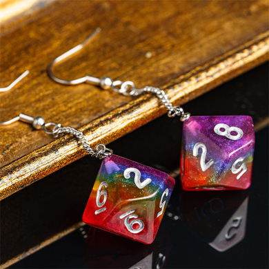 D10 Earrings: Glitter Rainbow Jewelry Foam Brain Games