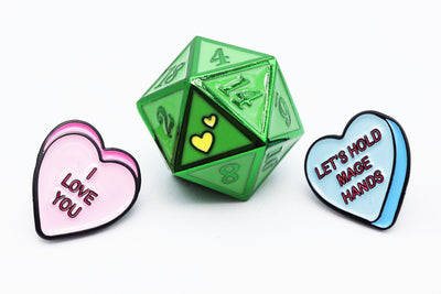 Mystery Loot: Candy Hearts 2 Metal Dice Foam Brain Games