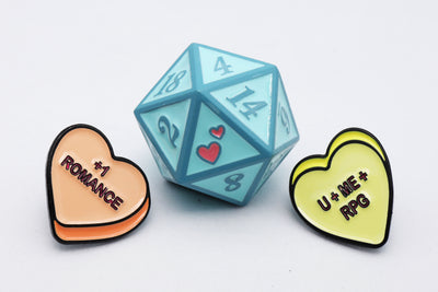 Mystery Loot: Candy Hearts 2 Metal Dice Foam Brain Games