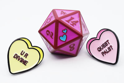 Mystery Loot: Candy Hearts 2 Metal Dice Foam Brain Games