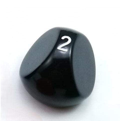 Black 3 Sided Die - D3  Foam Brain Games