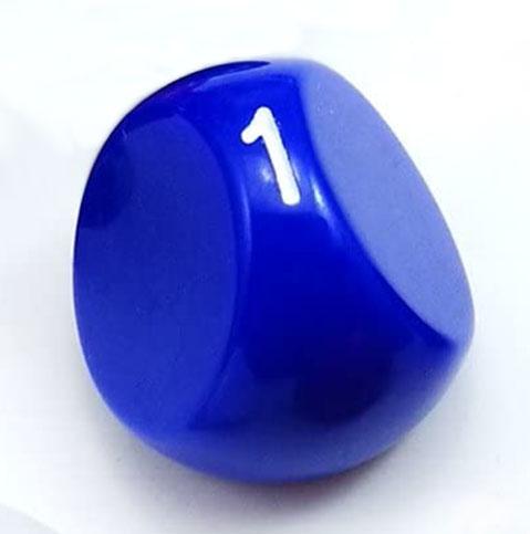 Blue 3 Sided Die - D3  Foam Brain Games