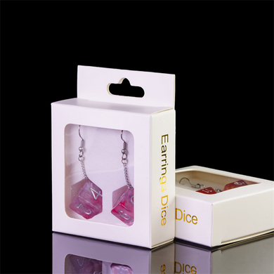 D6 Galaxy Earrings: Purple & Red Jewelry Foam Brain Games