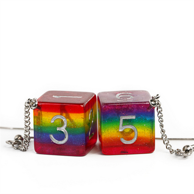 D6 Earrings: Glitter Rainbow Jewelry Foam Brain Games