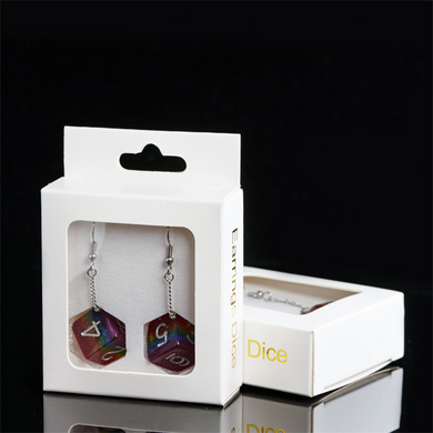 D6 Earrings: Glitter Rainbow Jewelry Foam Brain Games