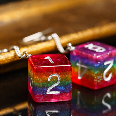 D6 Earrings: Glitter Rainbow Jewelry Foam Brain Games