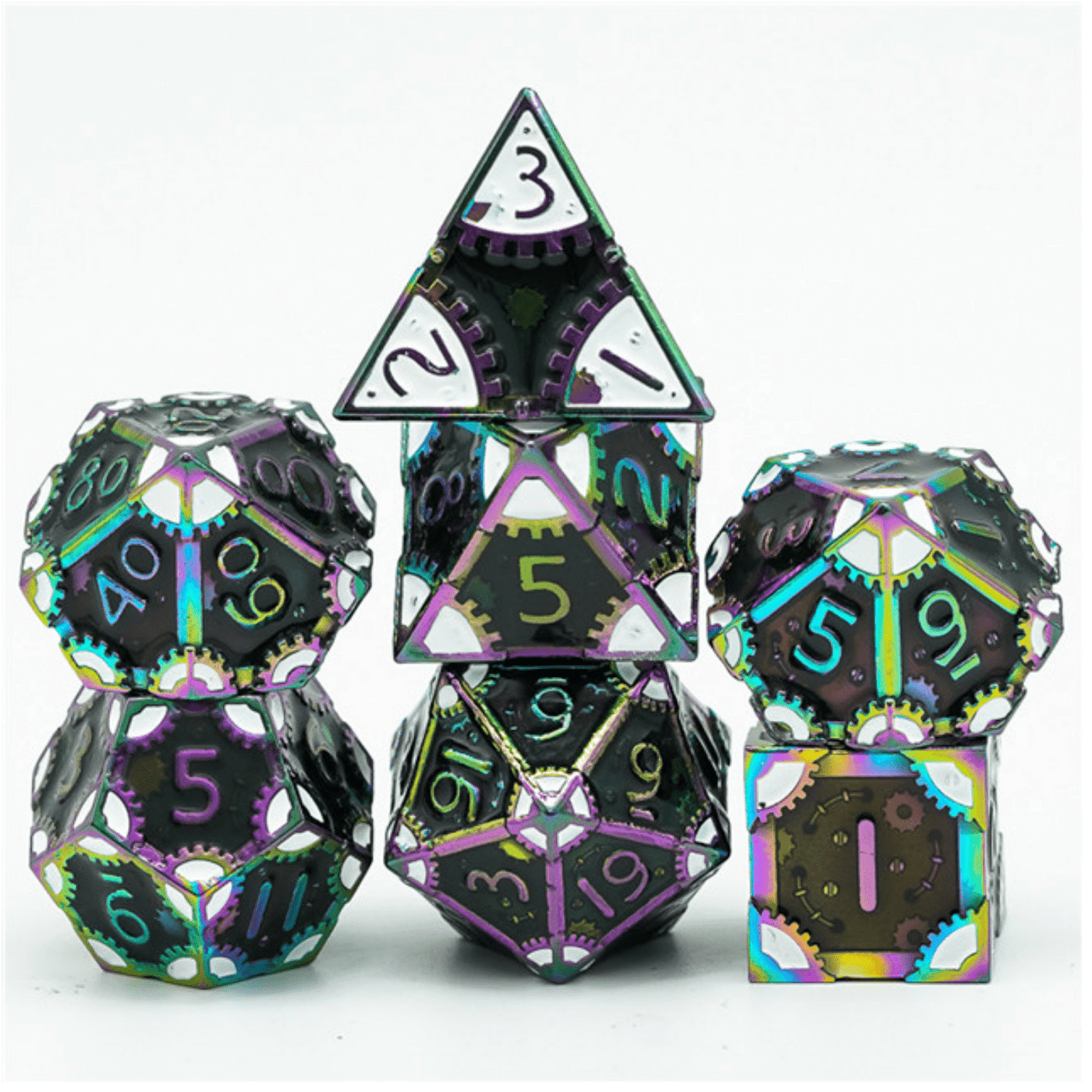 SteamPunk: Dark Lord - Metal RPG Dice Set Metal Dice Foam Brain Games
