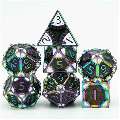 SteamPunk: Dark Lord - Metal RPG Dice Set Metal Dice Foam Brain Games