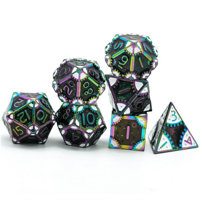 SteamPunk: Dark Lord - Metal RPG Dice Set Metal Dice Foam Brain Games