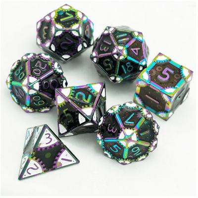 SteamPunk: Dark Lord - Metal RPG Dice Set Metal Dice Foam Brain Games