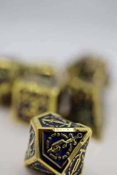 Crossed Swords: Deep Sea Sword - Metal RPG Dice Set Metal Dice Foam Brain Games