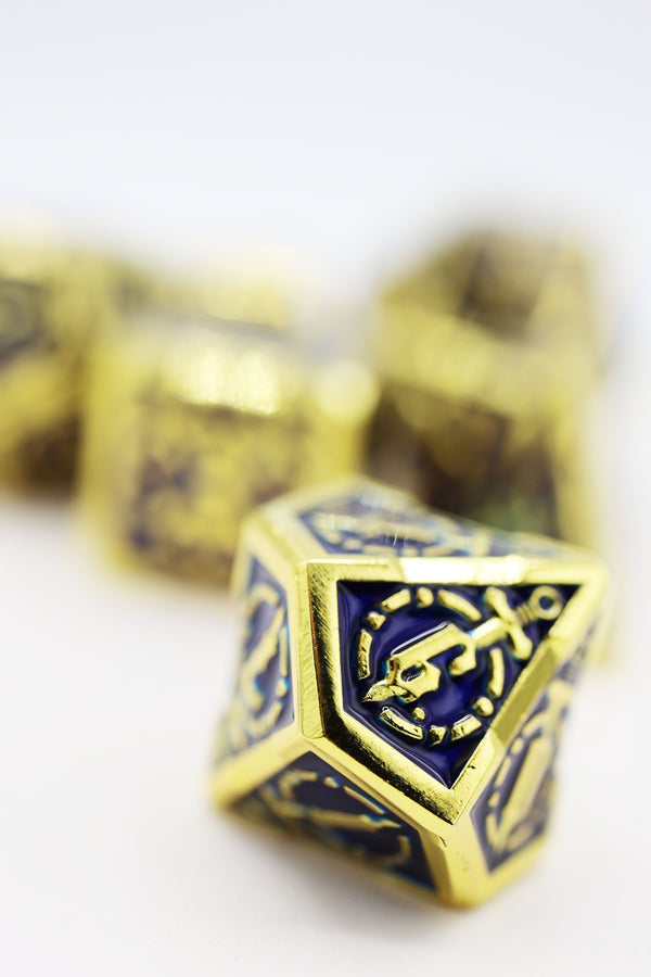 Crossed Swords: Deep Sea Sword - Metal RPG Dice Set Metal Dice Foam Brain Games