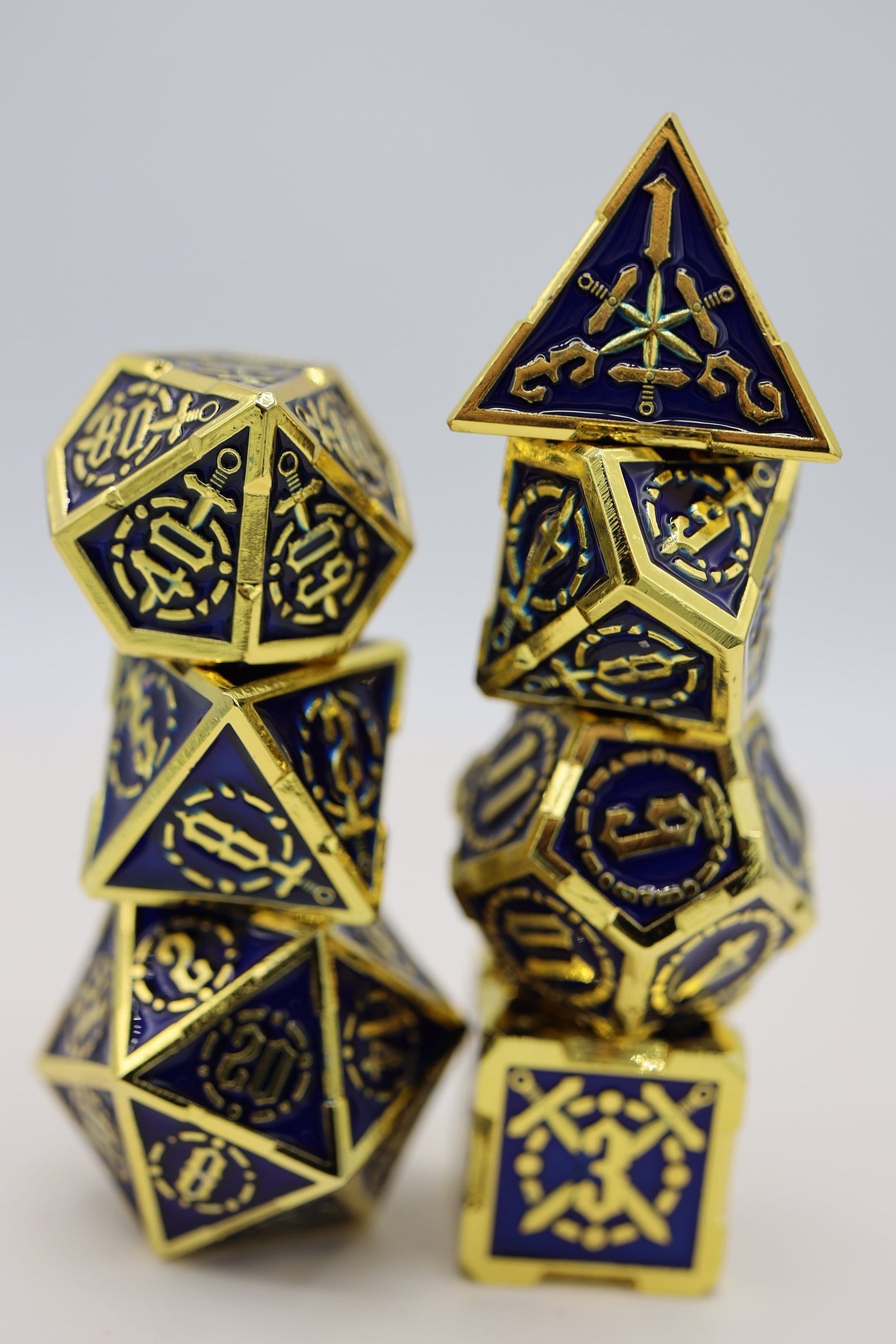 Crossed Swords: Deep Sea Sword - Metal RPG Dice Set Metal Dice Foam Brain Games